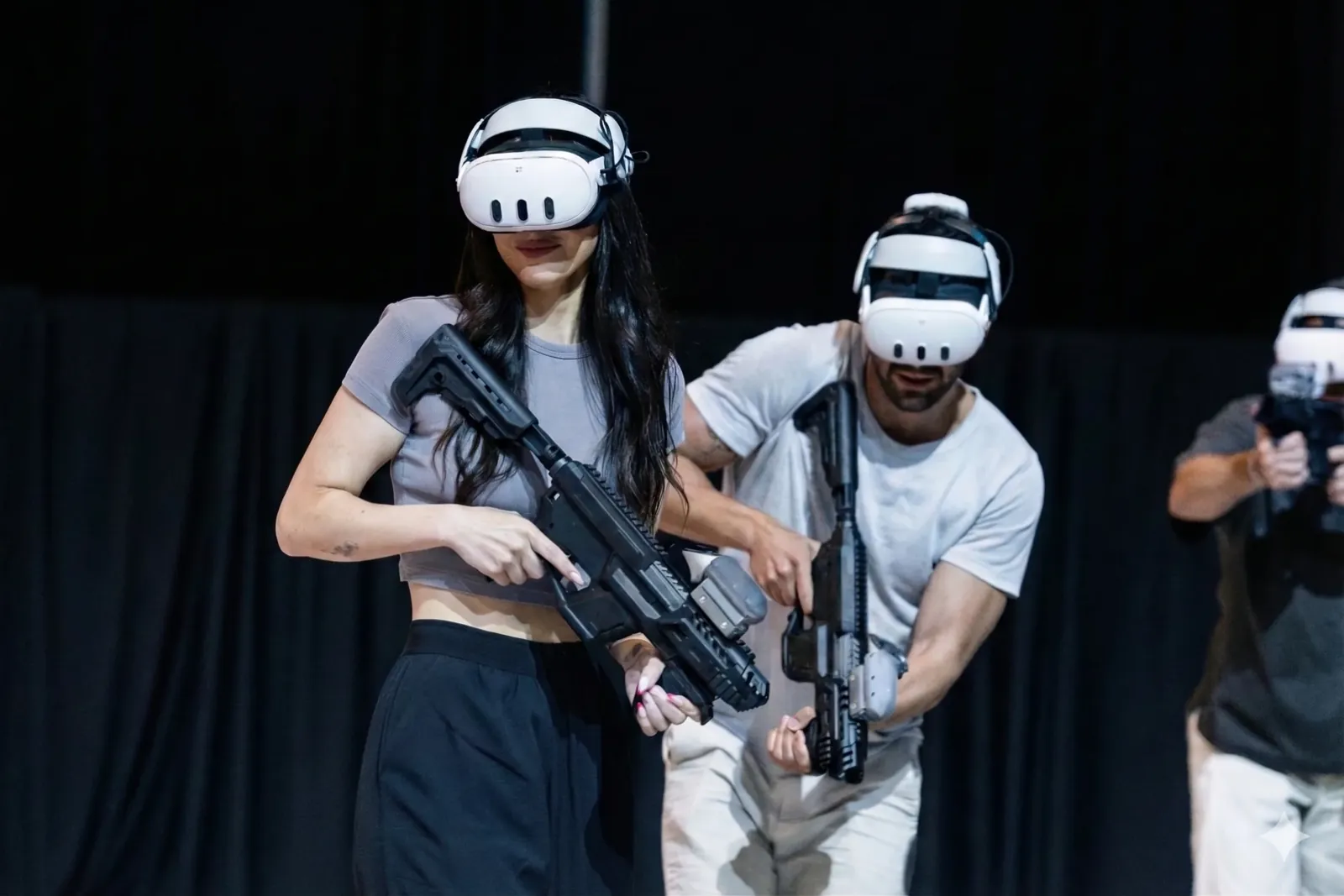 Two operators gearing up for a Combatica match